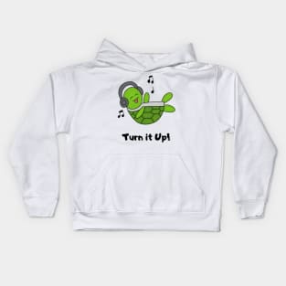 Musical Green Turtle Kids Hoodie